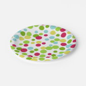 Festive Birthday Party Stippen Paper Borden Papieren Bordje (Gekanteld)