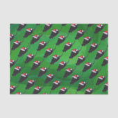 Festive Black Cat Pattern on Green Tissuepapier (Voorkant)