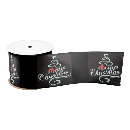 Festive Black Mopar Pretty Christmas Gift Ribbon Satijnen Lint (Spoel)