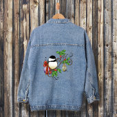 Festive Blauwe Vintage Kerstmees  Denim Jacket