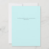 FESTIVE BLAUWGROEN CUPCAKE BIRTHDAY PARTY INVITATI KAART (Achterkant)