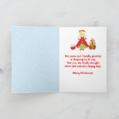 Festive Blonde haire kerstprinses Feestdagen Kaart (Binnen)
