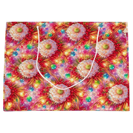 Festive Bloom Energy – Leuchtende Blumen Groot Cadeauzakje (Voorkant)