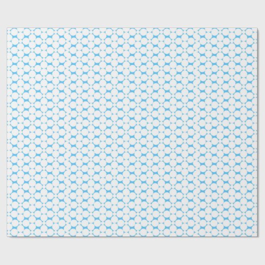 Festive Blue and White Circles Baby shower Cadeaupapier (Vlak)