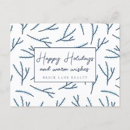 Festive Blue Business Prettige feestdagen