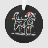 Festive Blue Heeler Christmas Holiday Cattle Dog Ornament (voorkant)