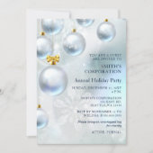 Festive Blue Kerstmis Corporate Holiday in Kaart (Voorkant)