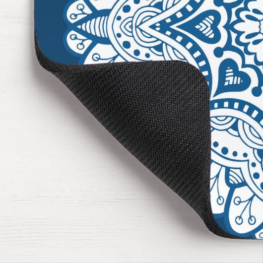 Festive Blue Mandala Muismat (Hoek)