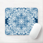 Festive Blue Mandala Muismat (Met muis)