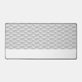 Festive Blue Overlapping Oval Waves Patroon Bureaumat (Voorkant)