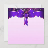 Festive Blue Ribbon Bridal Shower-uitnodiging Kaart (Achterkant)