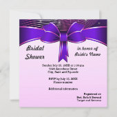 Festive Blue Ribbon Bridal Shower-uitnodiging Kaart (Voorkant)