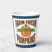 Festive "Boerderij Fresh" appels en pompoenen Papieren Bekers (Voorkant)