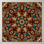 Festive Bohemian Mandala Poster (Voorkant)