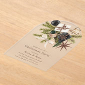 Festive Boho Office Corporate Christmas Party Acryl Uitnodigingen (Laagn)