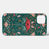 Festive Bontanical Floral Folk Art Forest Green Case-Mate iPhone Case (Achterkant (horizontaal))
