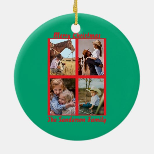 Festive Boots Keramisch Ornament (Achterkant)