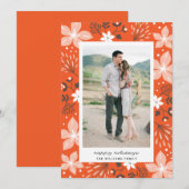 Festive Botanical Holiday Photo Card Feestdagenkaart (Voorkant / Achterkant)