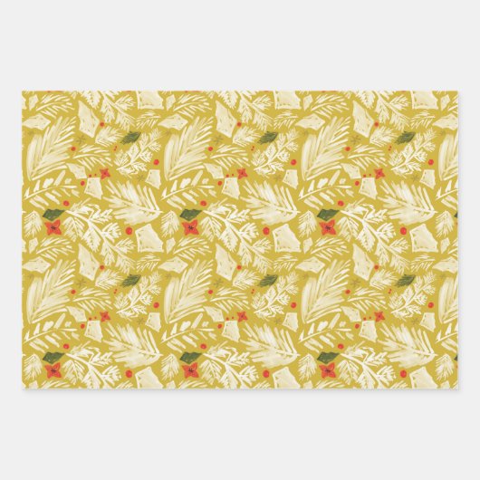 Festive Botanical Inpakpapier Vel (Voorkant)