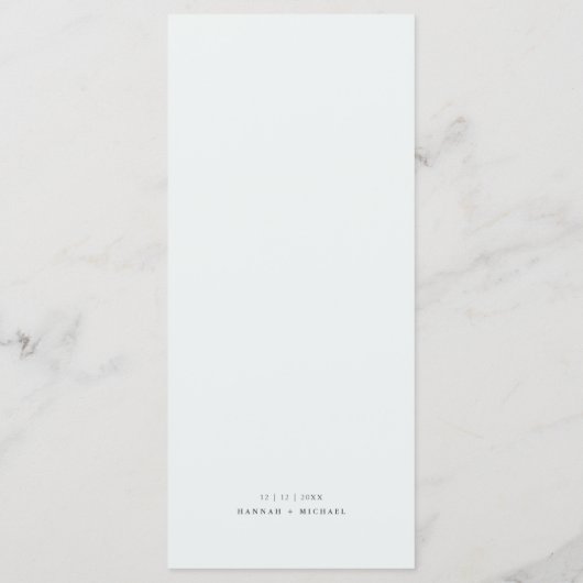 Festive botanical wreatding Wedding Breakfast Menu (Achterkant)