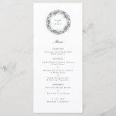 Festive botanical wreatding Wedding Breakfast Menu (Voorkant)