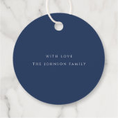 Festive Botanical Wreath Photo Christmas Bedankjes Labels (Achterkant)