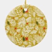 Festive Botanische Foto Keramisch Ornament (Achterkant)