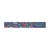 Festive Botantical Holiday Address Wrap Labels Omwikkelbaar Adreslabel (Individueel)
