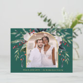 Festive Bounty | Foto: Greenery en Berries One Feestdagenkaart (Staand voorkant)