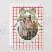 Festive Bow Photo Christmas Cards Feestdagenkaart (Voorkant)