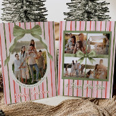 Festive Bow Photo Christmas Cards Feestdagenkaart