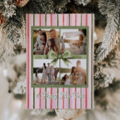 Festive Bow Photo Christmas Cards Feestdagenkaart