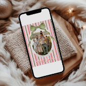 Festive Bow Photo Christmas Cards Feestdagenkaart