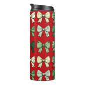 Festive Bows Christmas Tumbler for Gift Lovers Thermosbeker (Geroteerd rechts)