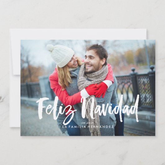 Festive Bows Feliz Navidad Feestdagenkaart (Voorkant)