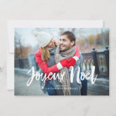 Festive Bows Joyeux Noël Feestdagenkaart (Voorkant)