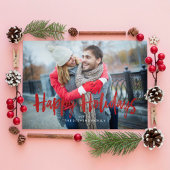 Festive Bows Prettige feestdagen Foto Feestdagenkaart