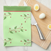 Festive Branches and Berries Theedoek (Quarter Fold)