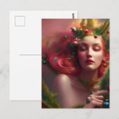 Festive-Briefkaart met kerstgodin Briefkaart (Voorkant / Achterkant)