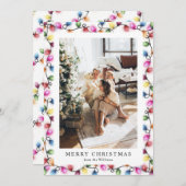 Festive Bright Colorful Christmas Lights Photo Feestdagenkaart (Voorkant / Achterkant)