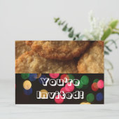 Festive Bright Holiday Cookie Exchange Party Kaart (Staand voorkant)