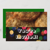 Festive Bright Holiday Cookie Exchange Party Kaart (Voorkant / Achterkant)