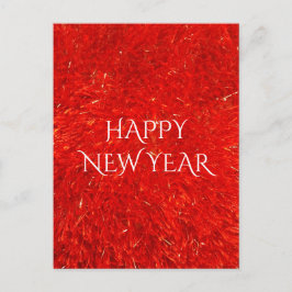 Festive Bright Red Color Happy Nieuwjaar Feestdagenkaart