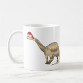 Festive Brontosaurus Cute Santa Elf Xmas Dinosaur Koffiemok (Links)