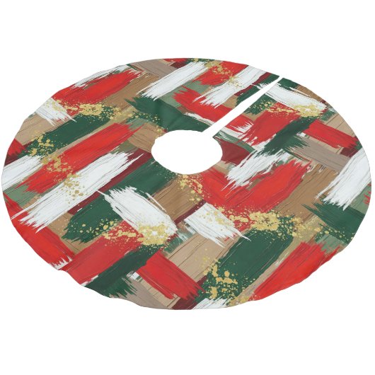 Festive Brush & Speckle Kerstboom Rok (Gekanteld)