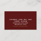 Festive-bubbels, kerstfeestelijke uitnodiging voor informatiekaartje (Achterkant)