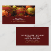 Festive-bubbels, kerstfeestelijke uitnodiging voor informatiekaartje (Voorkant / Achterkant)