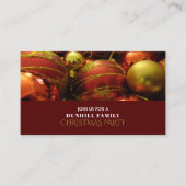 Festive-bubbels, kerstfeestelijke uitnodiging voor informatiekaartje (Voorkant)