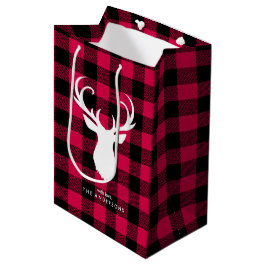 Festive Buffalo Pset Pattern" Medium Cadeauzakje