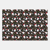 Festive Bullies op wit verpakkingspapier Inpakpapier Vel (Voorkant 2)